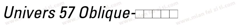Univers 57 Oblique字体转换